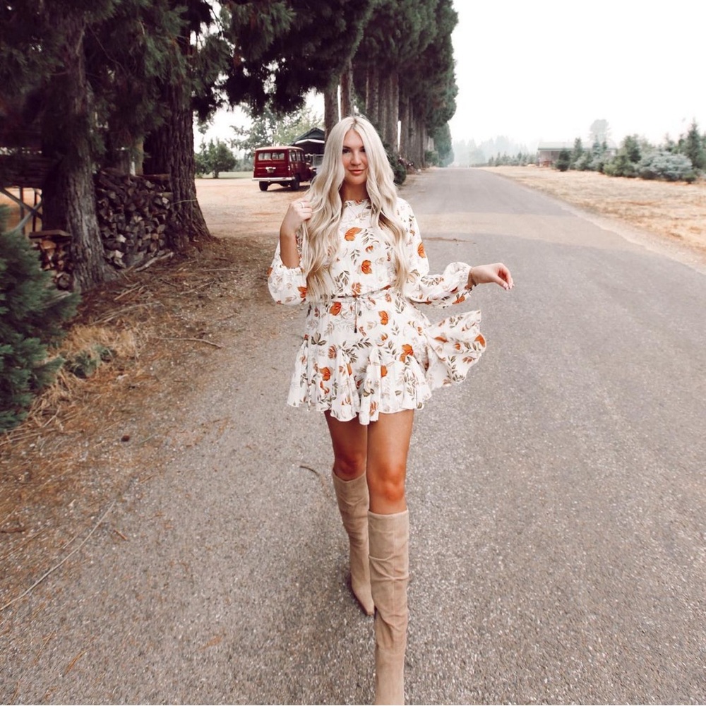Boutique Fall Flowy Dress